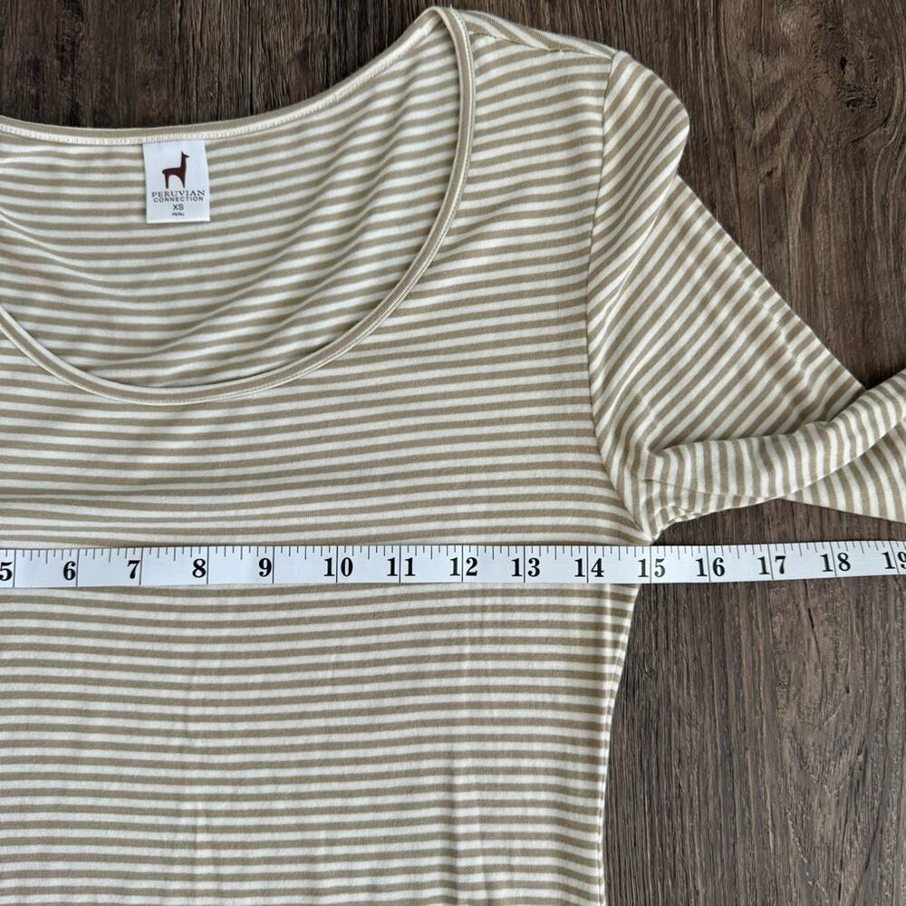 Peruvian Connection Windswept Striped Tunic Top - Picture 7 of 8